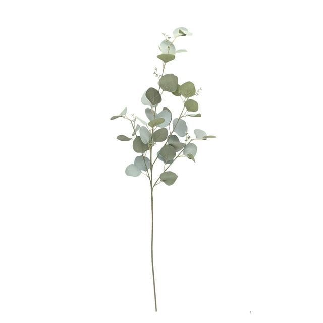 Mainstays Artificial Green Round Leaf Eucalyptus Stem, 34in Tall Floral Picks