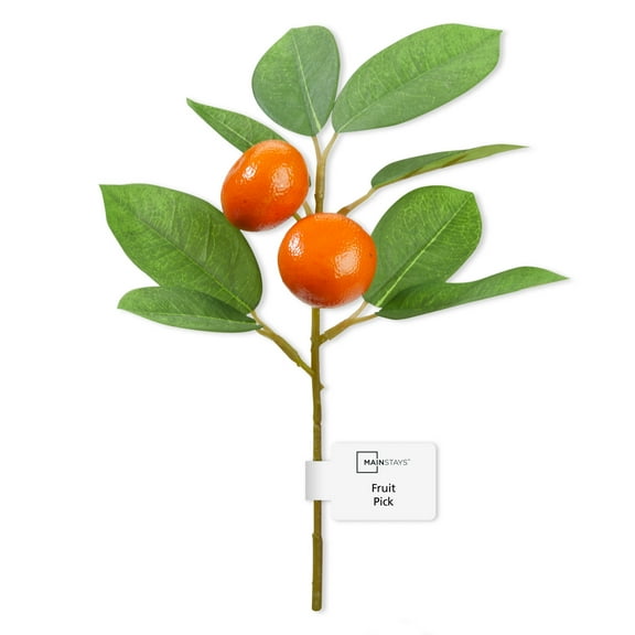 Mainstays Artificial Mini Fruit Pick 6.25 Inch x 10 Inch Orange