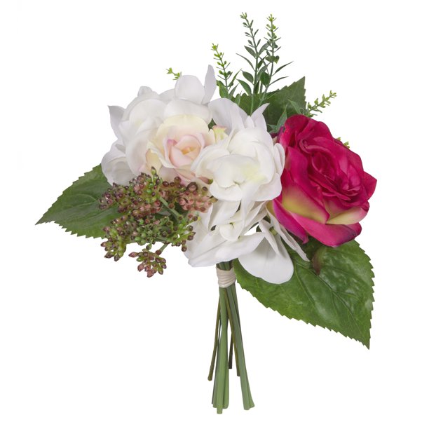 Mainstays Artificial Roses & Hydrangea Mixed Bundle, Multi, Beauty