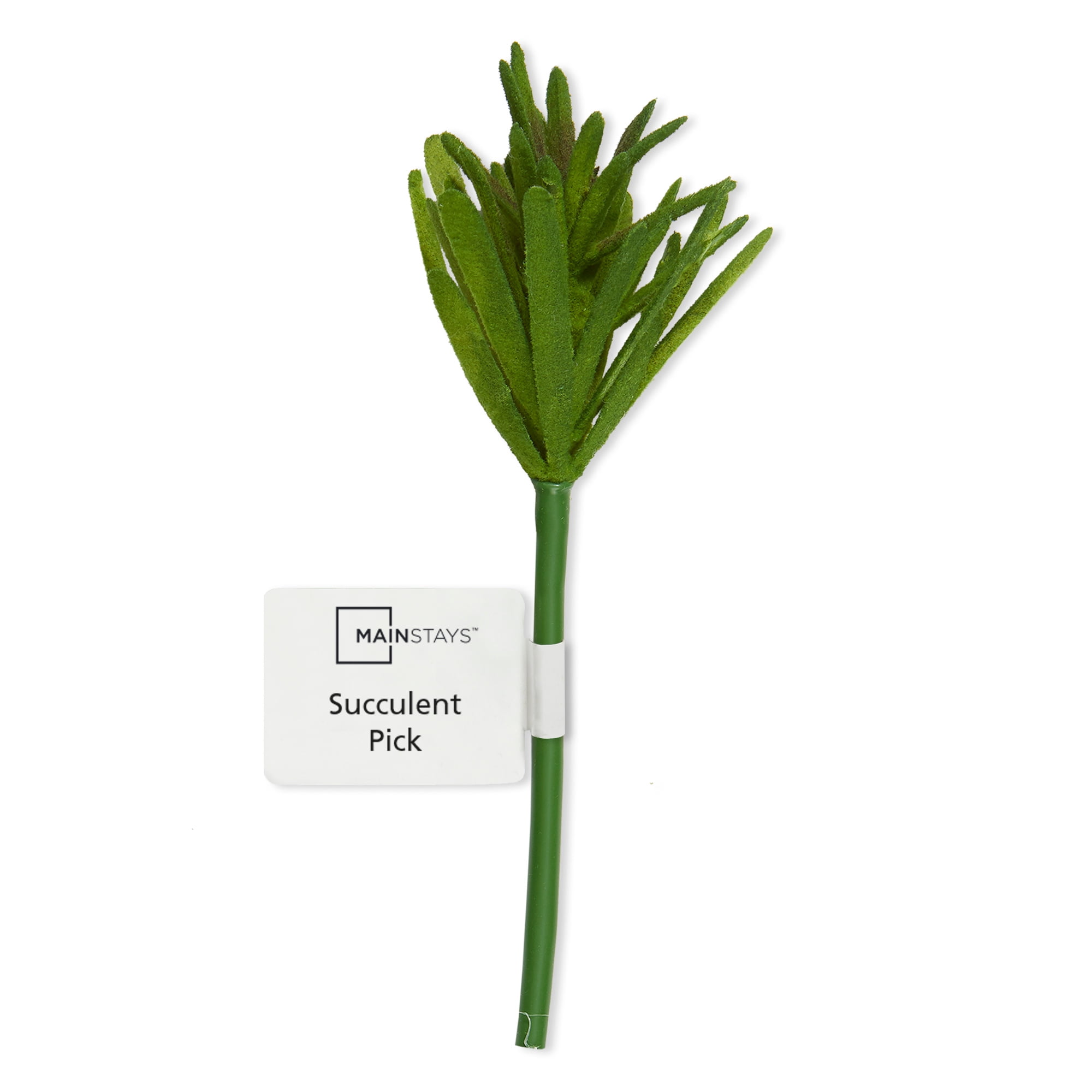 Mainstays Artificial Succulent Pick 2.5 inch x 6 inch Green With Spike Leaves