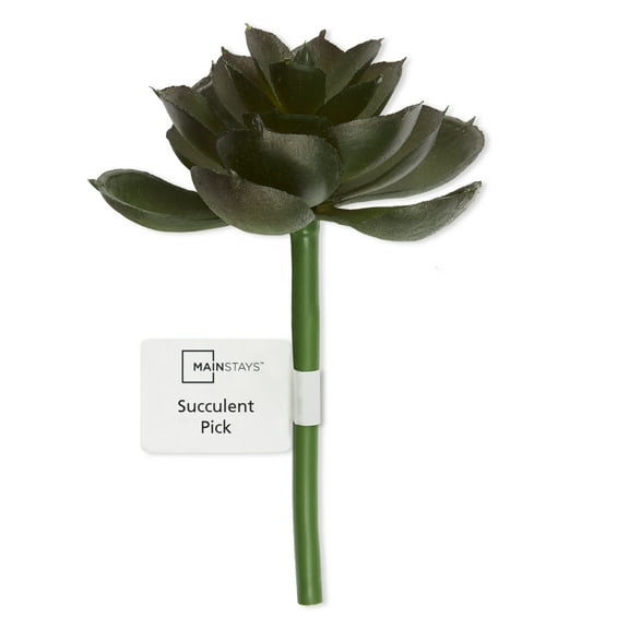 Mainstays Artificial Succulent Pick 2.75 inch x 4.5 inch Dark Green Echeveria