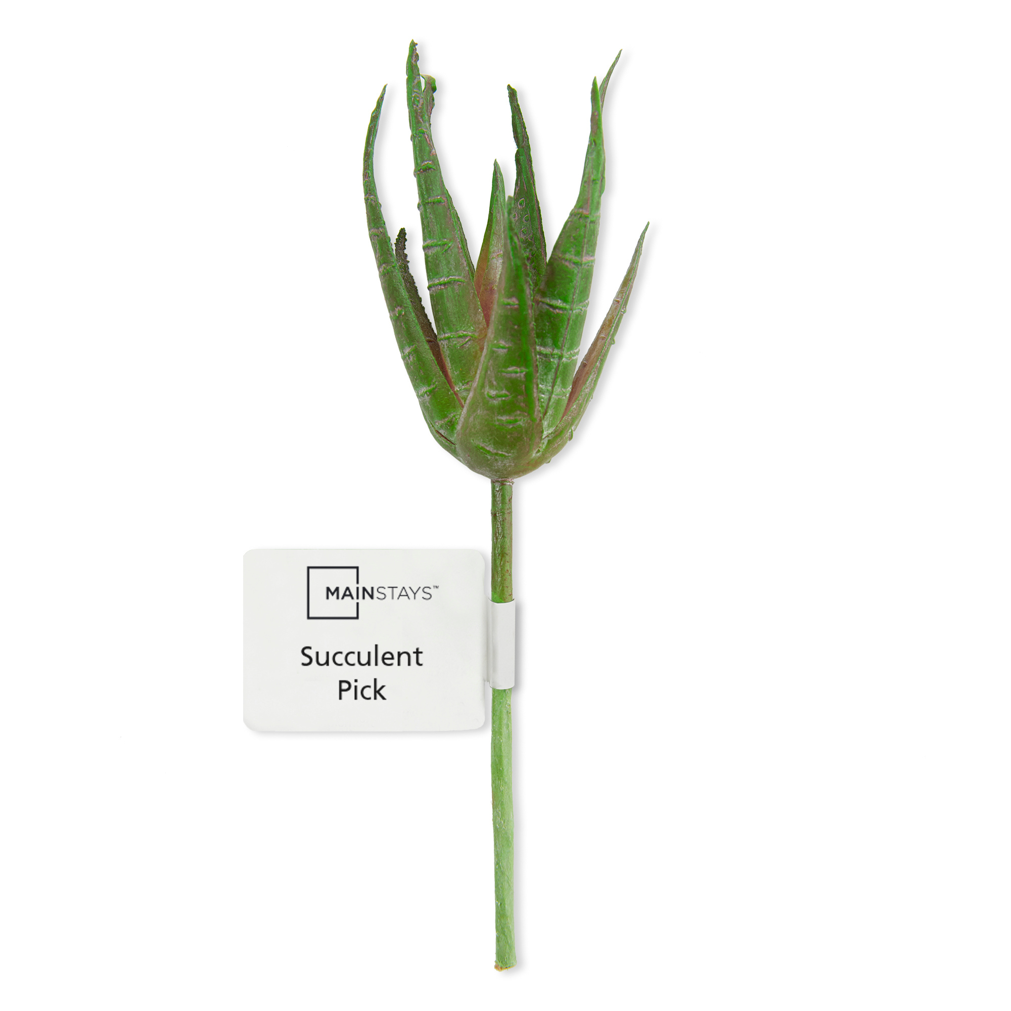 FloristryWarehouse Rametto Di Pianta Grassa Artificiale 11 Cm - Finto Fiore Succulento Verde Con Dettagli Viola Per Composizioni