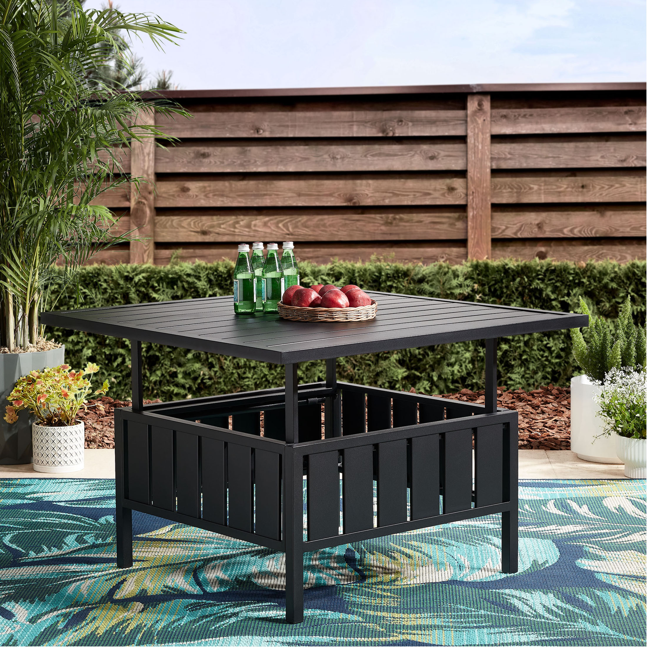 Mainstays Asher Springs Adjustable Rectangular Steel Outdoor Table - image 1 of 9