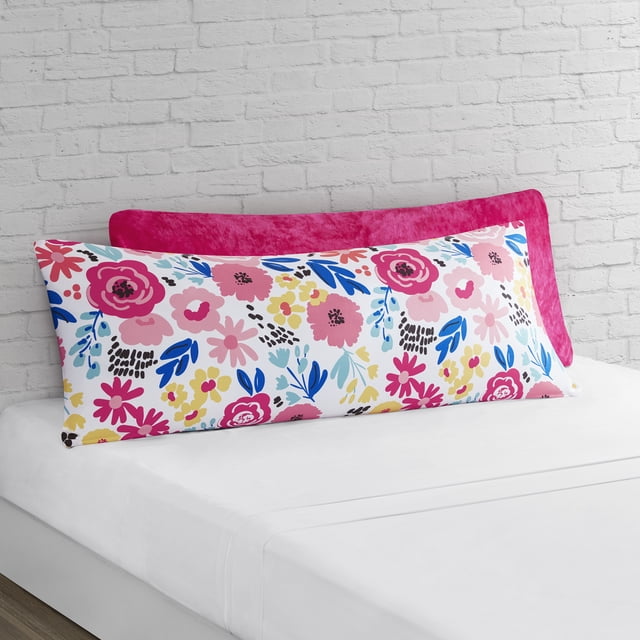 Mainstays Assorted Designs Body Pillow Covers, 2 Count