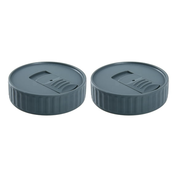 Mainstays BPA-Free Plastic Mason Jar Lids for Drinking – Dishwasher Safe Gray Canning Jar Lids