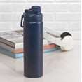 thumbnail image 1 of Mainstays Back to College 24 oz Double Wall Stainless Steel Chugger Bottle, Navy, 1 of 7