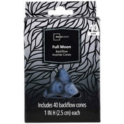 Mainstays Backflow Incense Cones, Full Moon Fragrance Black, 40 Pack