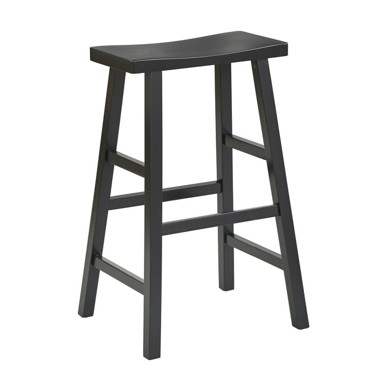 Mainstays Backless Saddle Seat Wood Stool 24