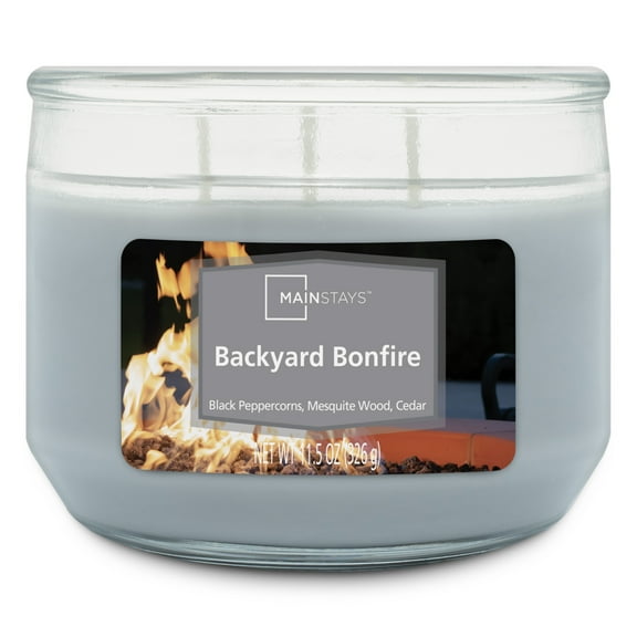 Mainstays Backyard Bonfire 3 Wick Candle, 11.5 Oz