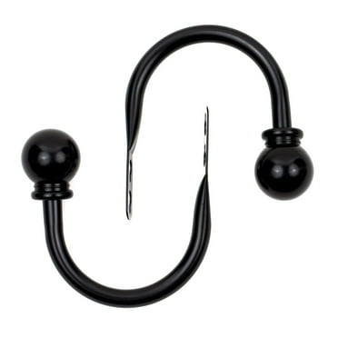 Mainstays Ball Curtain Holdback Black, Set of Two
