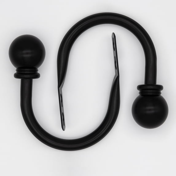 Mainstays Black Ball Curtain Holdbacks, 2 Count