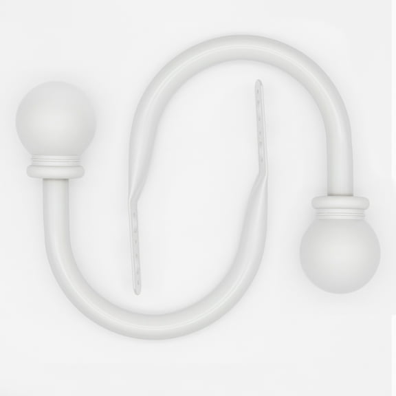 Mainstays White Ball Curtain Rod Holdbacks (2 Count)