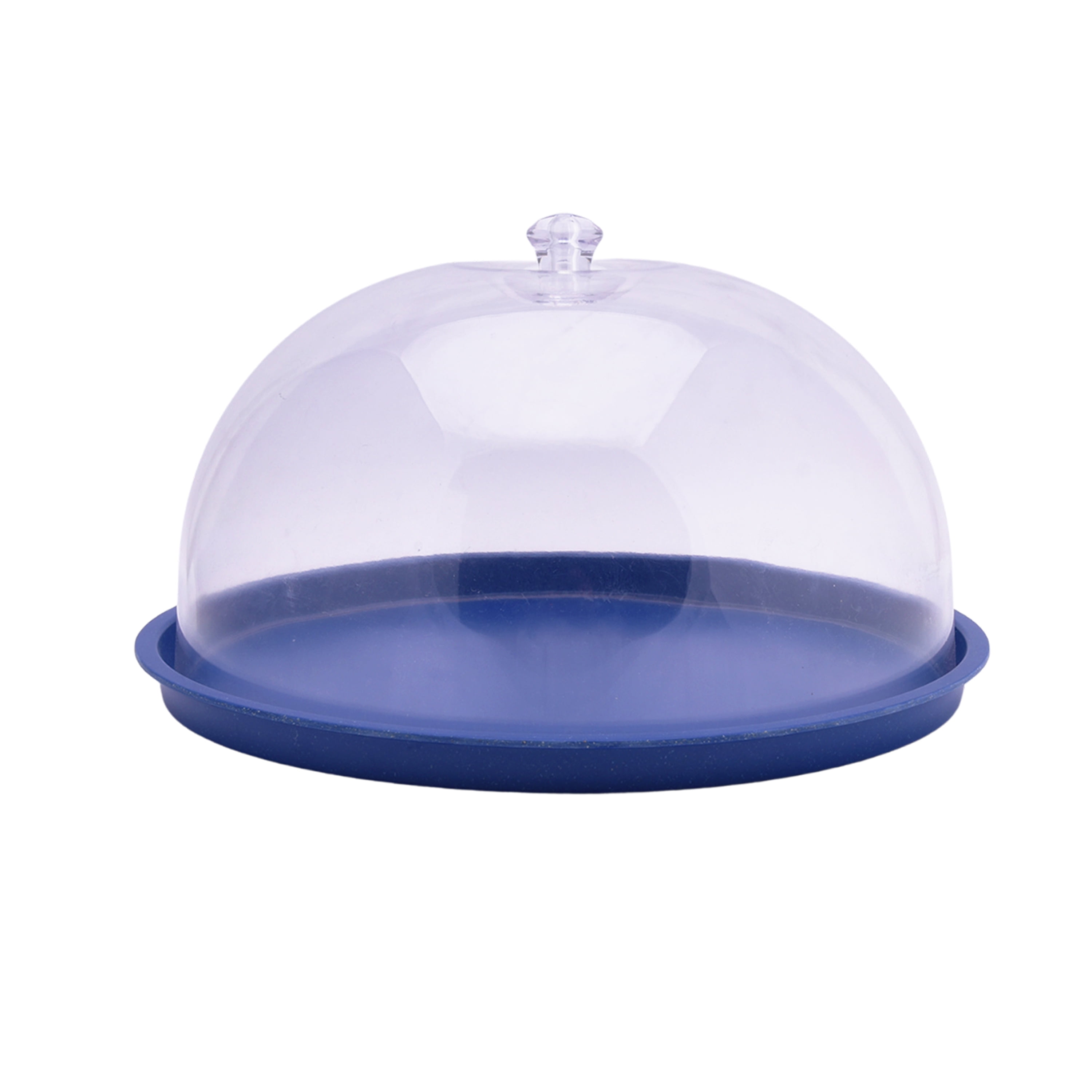 Mainstays Bamboo Melamine Plate with Dome, Blue