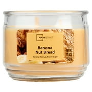 Mainstays Banana Nut Bread Scented 3-Wick Glass Jar Candle, 11.5 oz