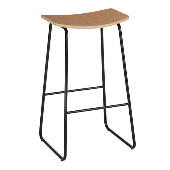 Mainstays Bar Stool, Multiple Colors, Black and Wood