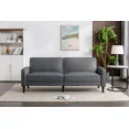 Mainstays Barlow Futon, Linen Fabric, Gray, 76.3"