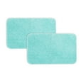 thumbnail image 1 of Mainstays Basic 2-Piece Polyester Bath Rug Set, Aqua, 20" x 32", 1 of 10