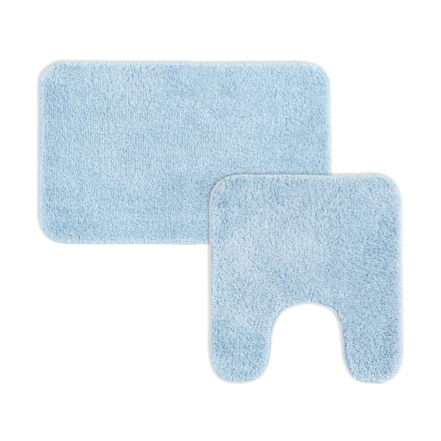 Mainstays Basic 2 Piece Polyester Bath Rug Set, 20" x 32" Rug and