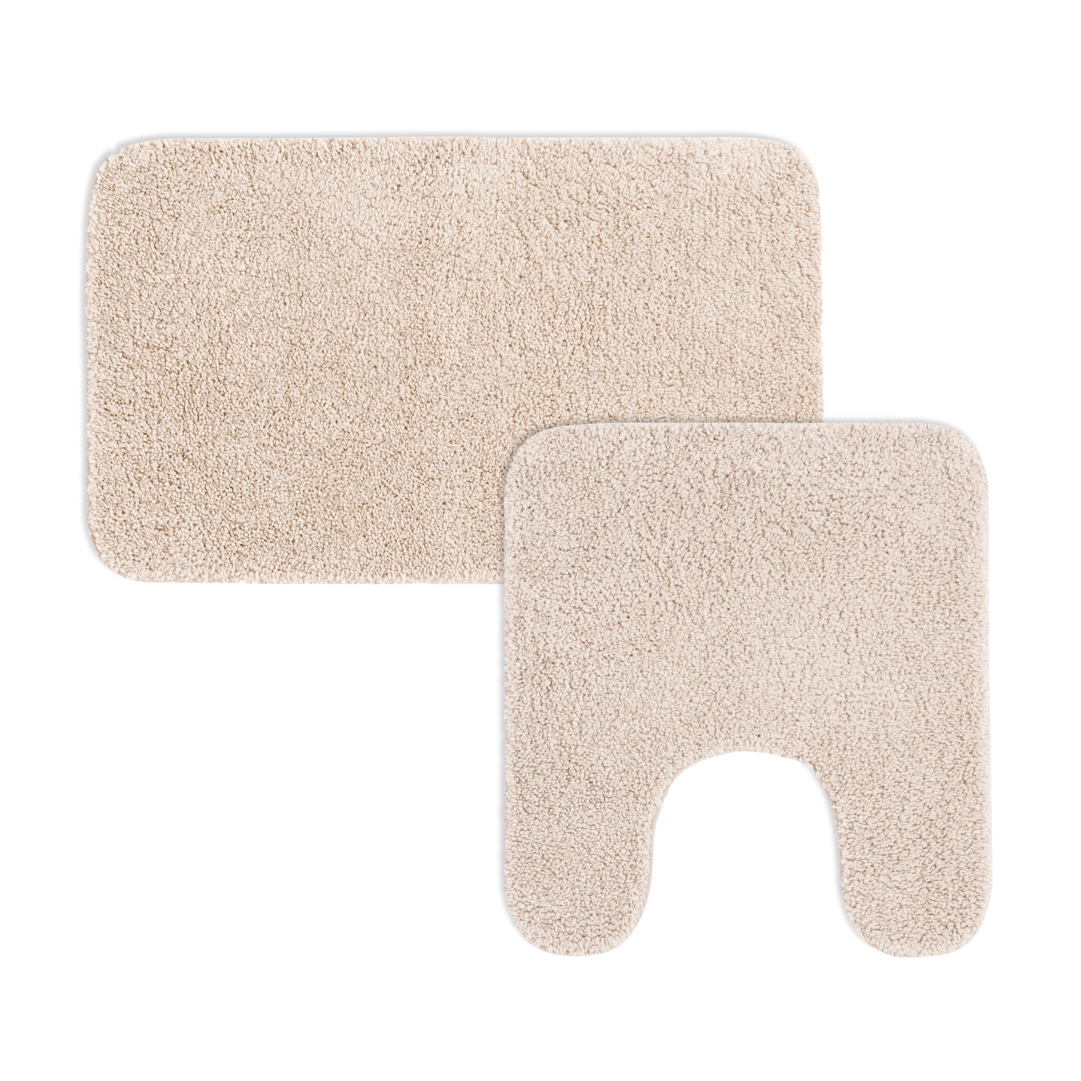 Mainstays Basic 2 Piece Polyester Bath Rug Set, 20" x 32" Rug and