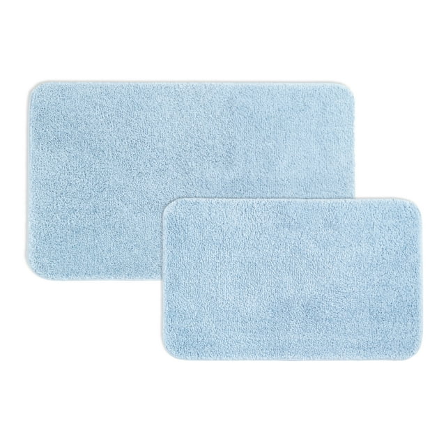 Mainstays Basic 2 Piece Polyester Bath Rug Set, 20" x 32" and 24" x 40