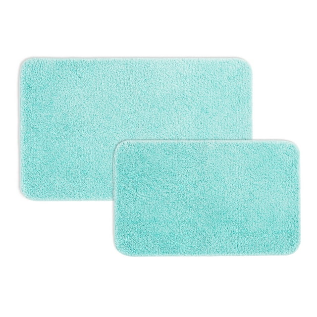Mainstays Basic 2 Piece Polyester Bath Rug Set, 20" x 32" and 24" x 40