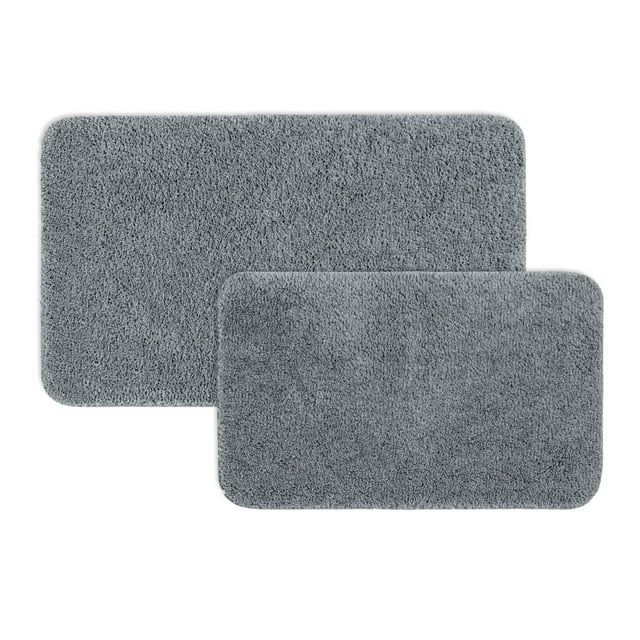 Mainstays Basic 2 Piece Polyester Bath Rug Set, 20" x 32" and 24" x 40