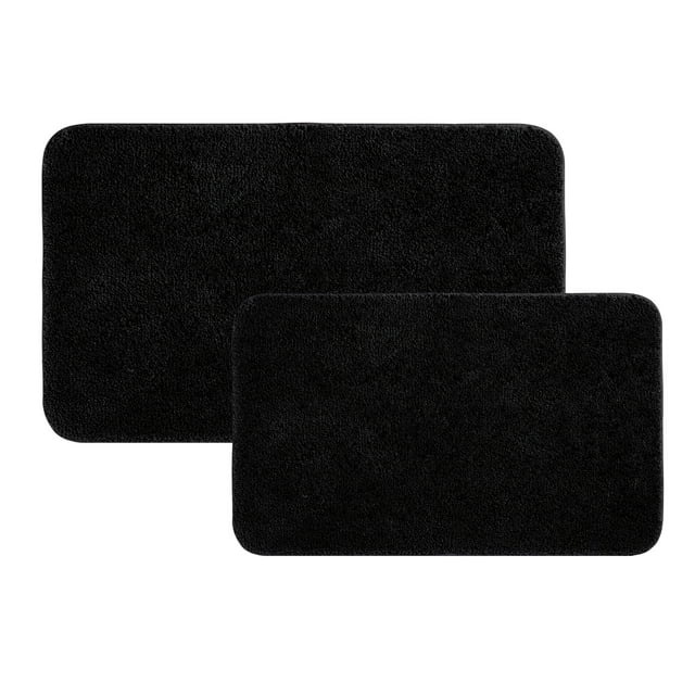 Mainstays Basic 2 Piece Polyester Bath Rug Set, 20" x 32" and 24" x 40
