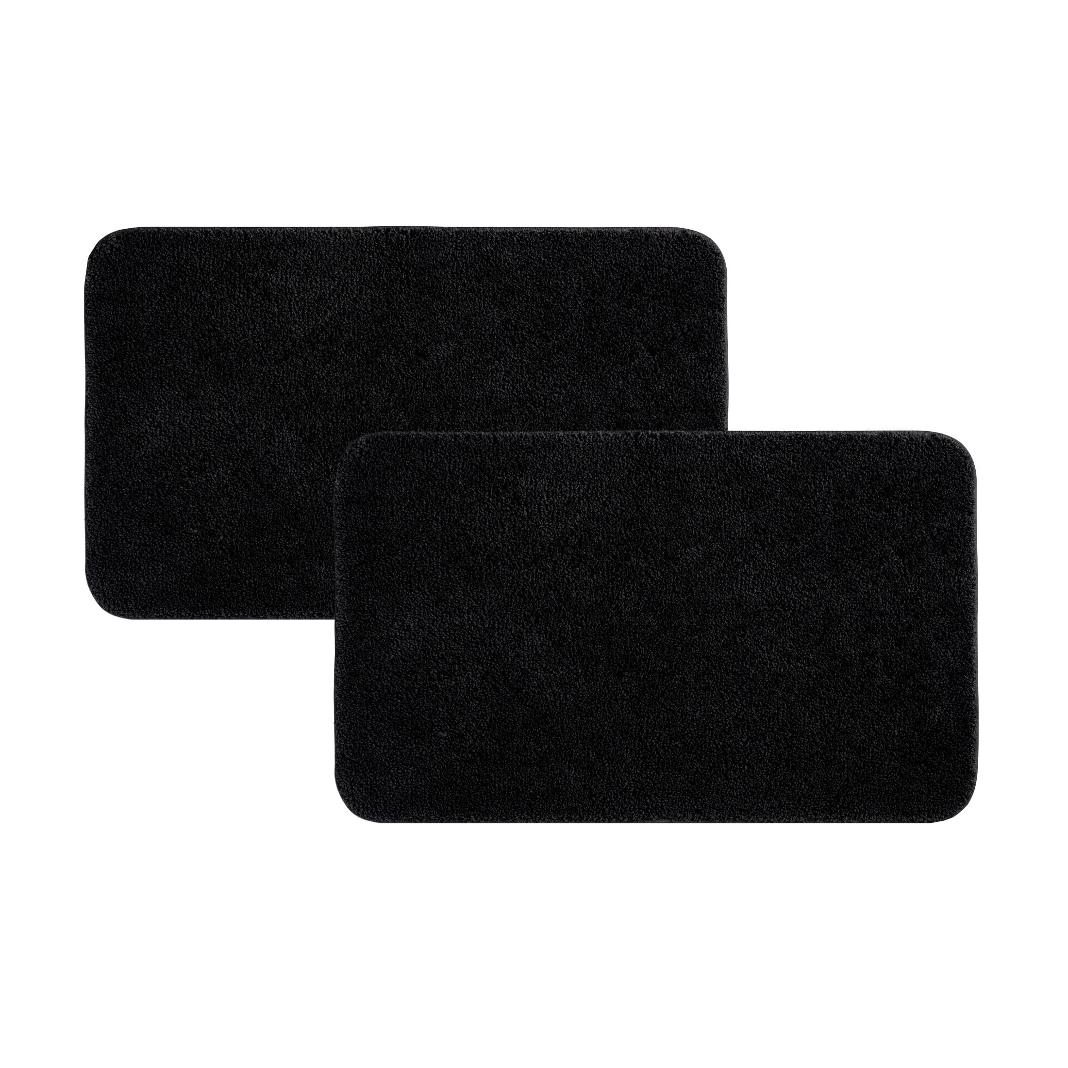 Mainstays Basic 2 Piece Polyester Bath Rug Set, Two 20" x 32" Rugs