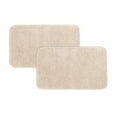 Mainstays Basic 2 Piece Polyester Bath Rug Set, Two 20" x 32" Rugs, Vallejo Tan