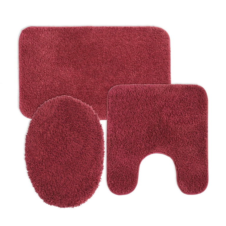 Bliss Egyptian Cotton Luxury Bath Rug, Size: 20\ x 32\, Red