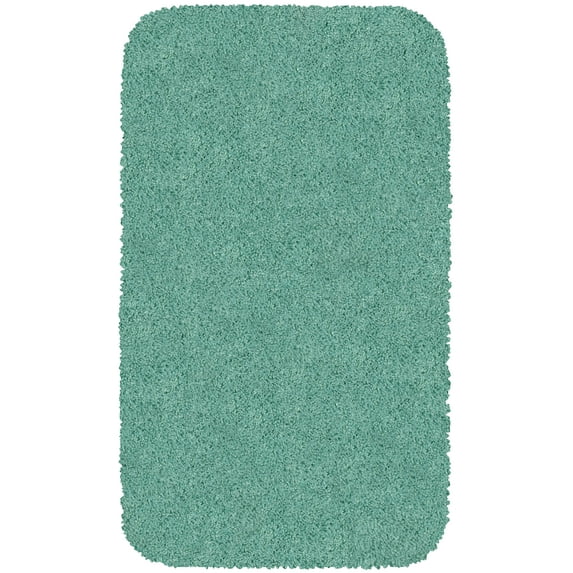 Mainstays Basic Bath Rug, Clearly Aqua, 19.5" x 32"