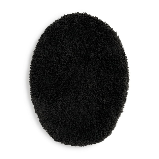 Mainstays Basic Polyester 19" x 22" Toilet Lid Cover, Black