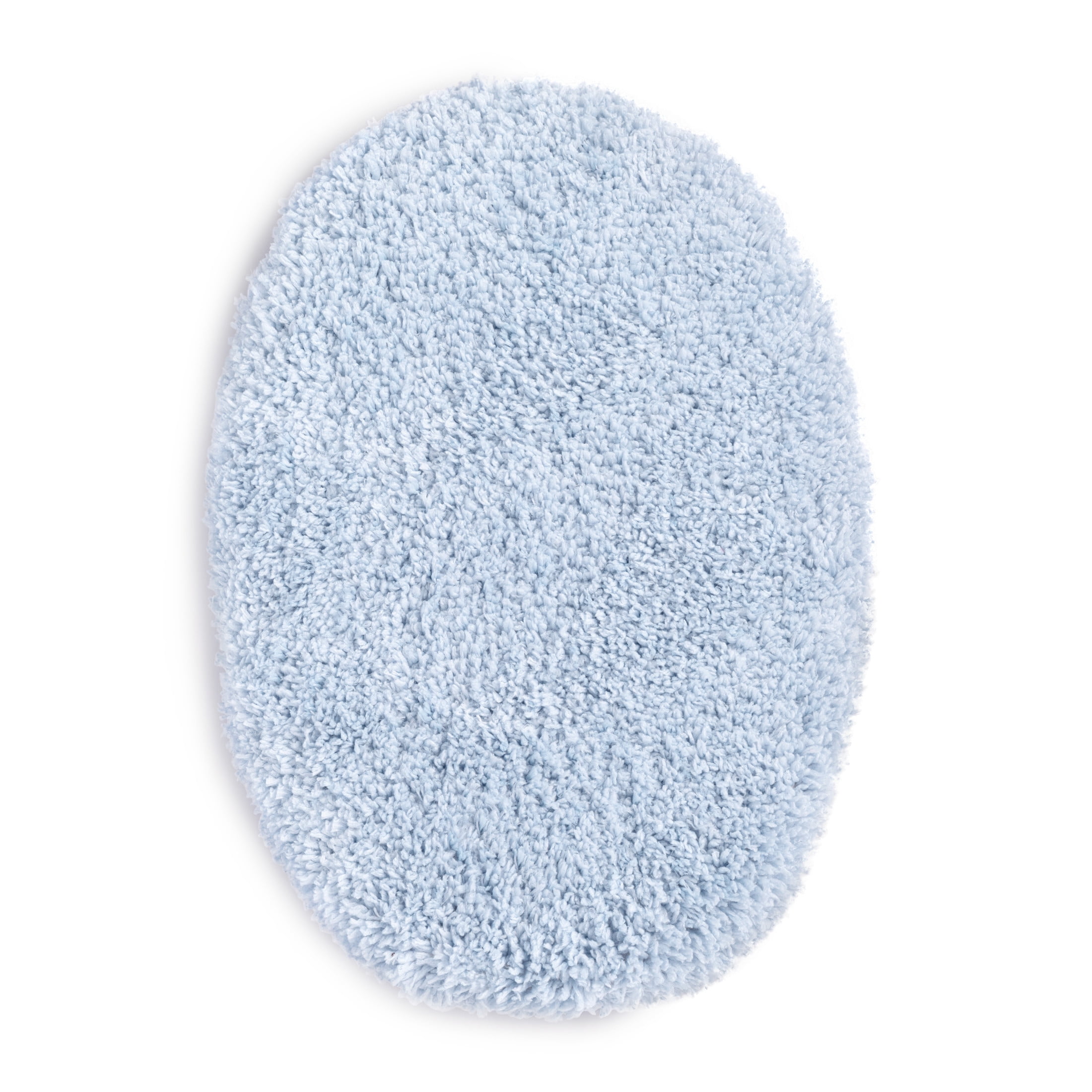 Mainstays basic polyester 19 x 22 toilet lid cover blue shell