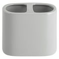 Mainstays Basic Ceramic Toothbrush Holder Soft Silver Gray