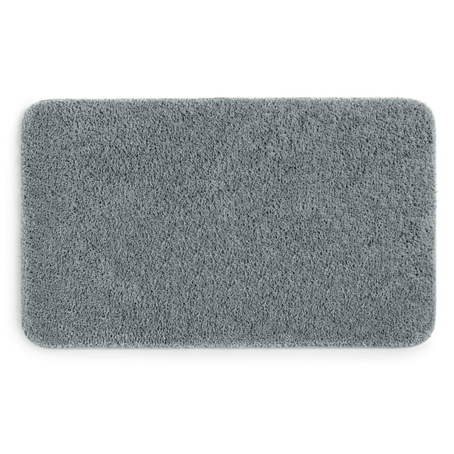 Mainstays Basic Grey Polyester Skid Resistant 24" x 40" Bath Rug
