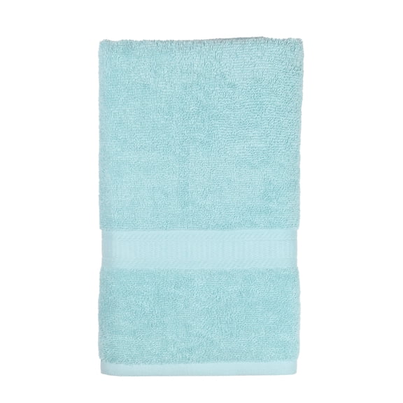 Mainstays Basic Hand Towel, Soft 100% Cotton and highly absorbent Hand Towel, Aqua