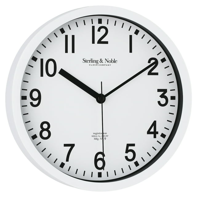 Mainstays Basic Indoor 8.78" White Analog Round Modern Wall Clock