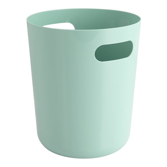 Mainstays Basic Plastic 1.45 Gallon Wastebasket in Clearly Aqua for Bathroom, Bedroom or Office