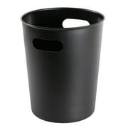 Mainstays Basic Plastic 2.64 Gallon Wastebasket in Rich Black for Bathroom, Bedroom or Office