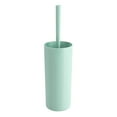 thumbnail image 1 of Mainstays Basic Plastic Toilet Bowl Brush Holder Clearly Aqua, 1 of 5