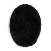 Mainstays Basic Polyester Toilet Lid Cover, Black, 19" x 22"