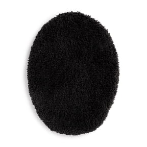 Mainstays Basic Polyester Toilet Lid Cover, Black, 19" x 22"