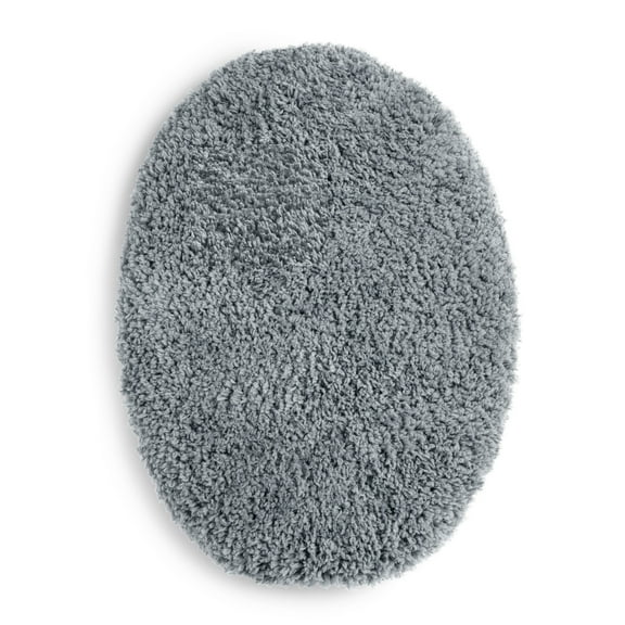 Mainstays Basic Polyester Toilet Lid Cover, Grey, 19" x 22"