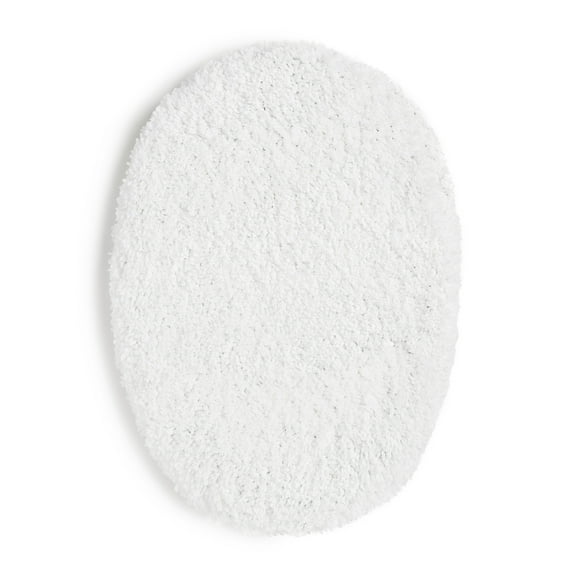 Mainstays Basic Polyester Toilet Lid Cover, White, 19" x 22"