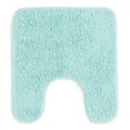 thumbnail interactive-video image 1 of Mainstays Basic Polyester Contour Bath Rug, Aqua, 20" x 22", 1 of 10