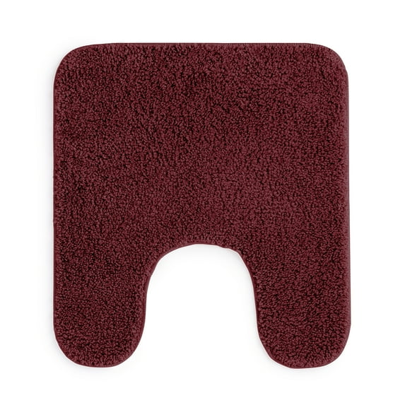Mainstays Basic Polyester Contour Bath Rug, Red Sedona, 20" x 22"