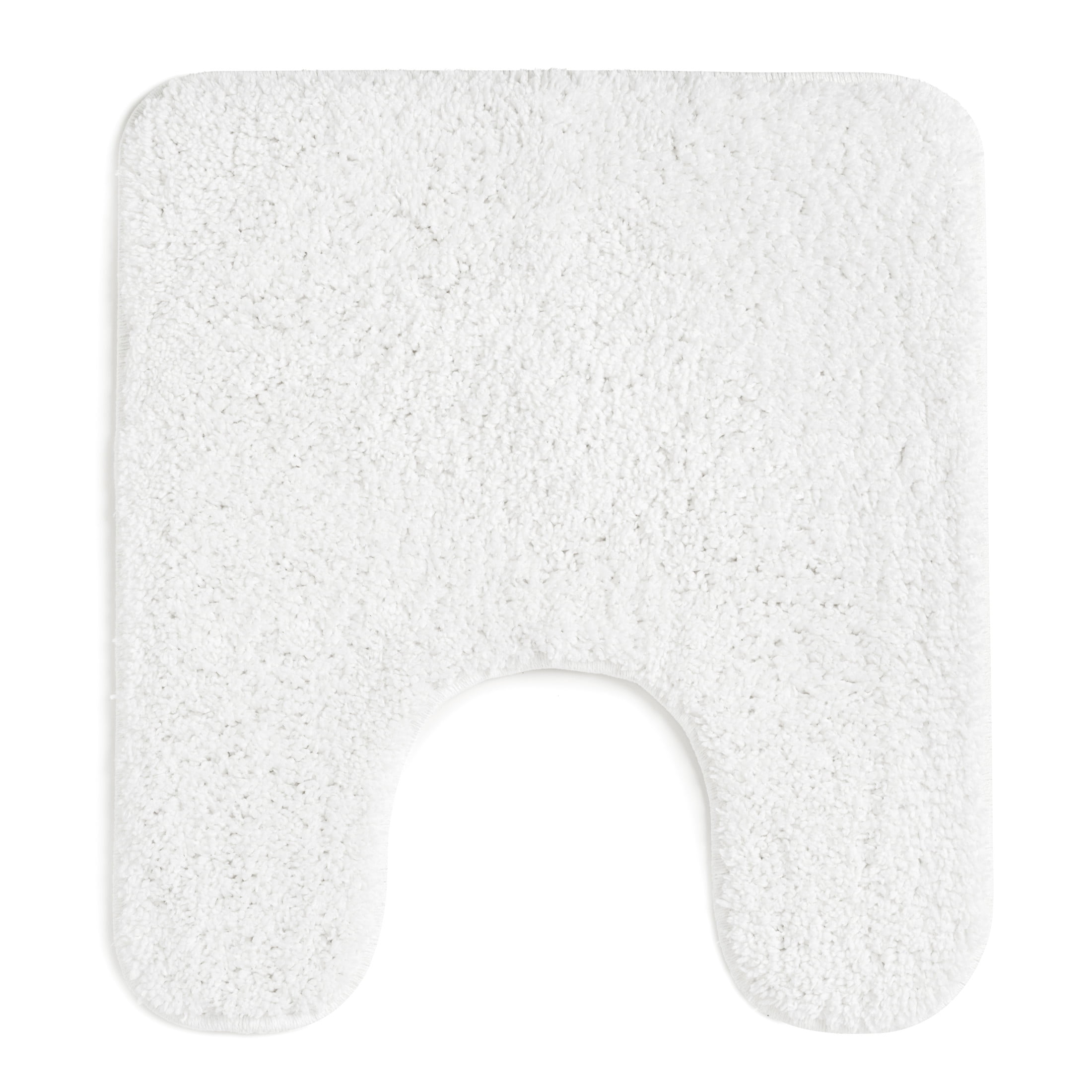 Mainstays Basic Polyester 20" x 22" Contour Bath Rug, White - Walmart.com