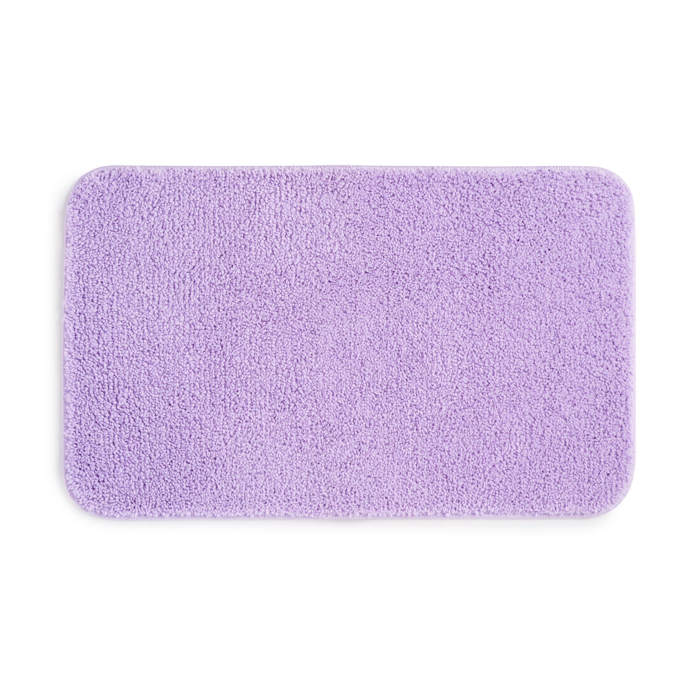 Mainstays Basic Polyester Bath Rug, Lavender, 20 in x 32 in