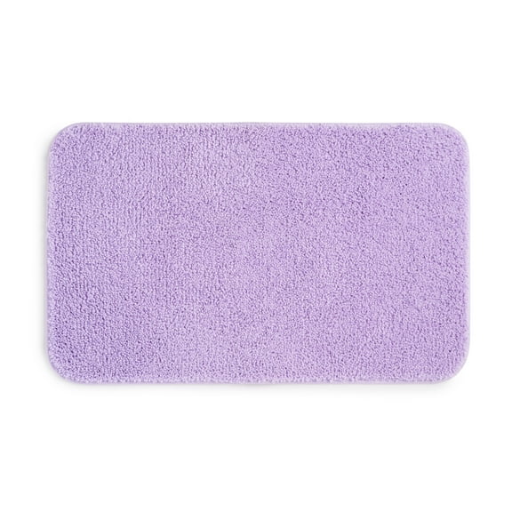 Mainstays Basic Polyester Bath Rug, Lavender, 20" x 32"