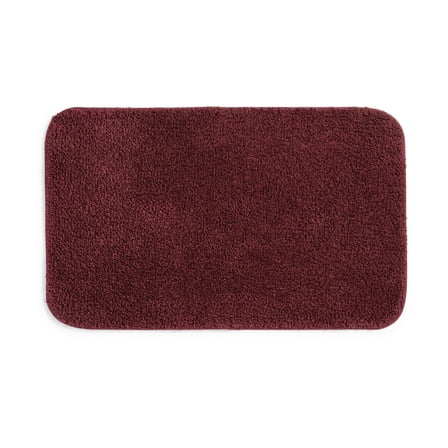 Mainstays Basic Polyester Bath Rug, Red, 20" x 32"